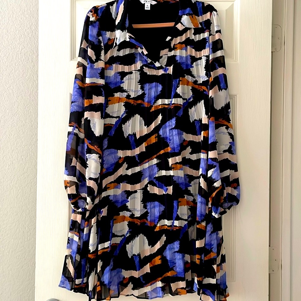 NINE WEST ladies pleated trapeze dress. Size XL